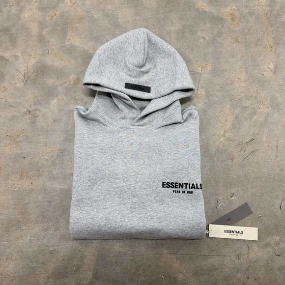 Fear of God Essentials SS22 'Dark Oatmeal' Hoodie Size L - Picture 1 of 7